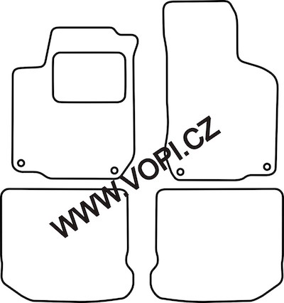 Autokoberce Volkswagen Golf IV 1998 - 2001 Autofit (4921)